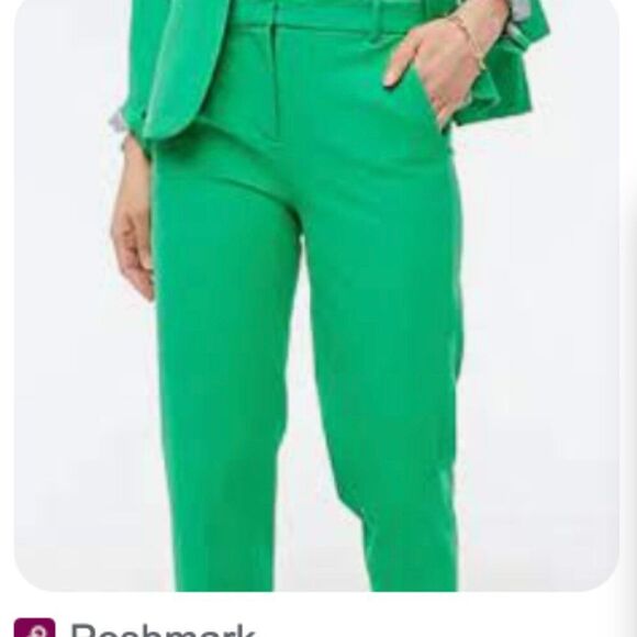 J. Crew Factory CG408 Green High-rise Wide-leg Cropped Pant For Women  size 25 - Picture 4 of 11